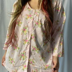 Floral Button Top